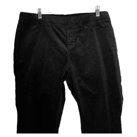 Eileen Fisher Organic Cotton Stretch Black Corduroy Jegging Pant - Picture 8 of 14